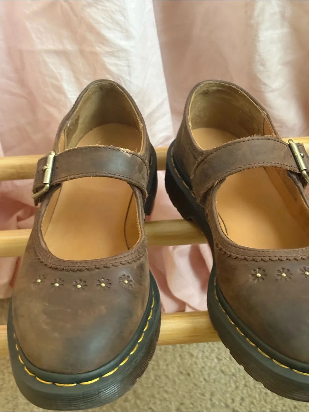 Dr. Martens Tan Leather Mary Jane Shoe - Picture 5 of 6